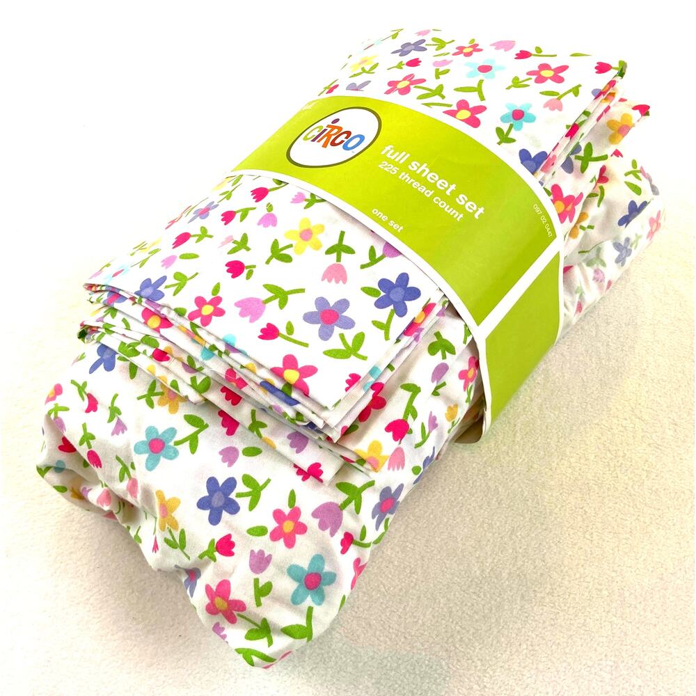 Circo Target Happy Flower Full Sheet Set Brand New in Pkg